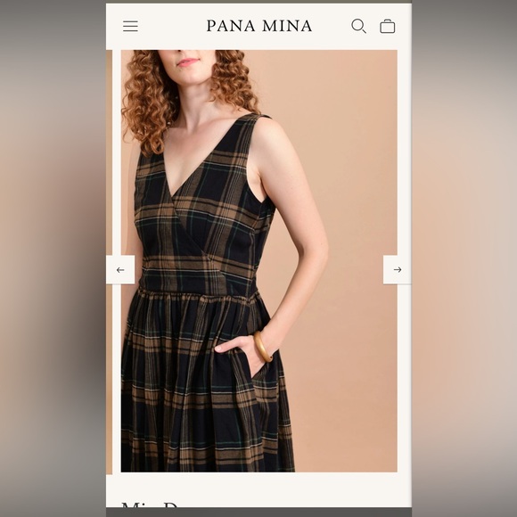 Pana Mina Plus Size Custom Plaid Pinifore Dress - Picture 12 of 16